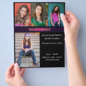 Modell Headshot Comp Cards Vorlage Flyer (Hand)