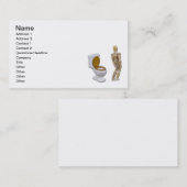 Modell im Bedarf nahe bei Toilette Visitenkarte (Vorne/Hinten)