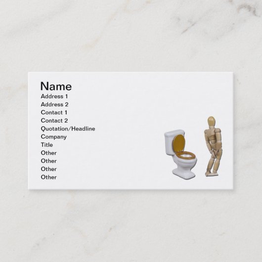 Modell im Bedarf nahe bei Toilette Visitenkarte (Vorderseite)