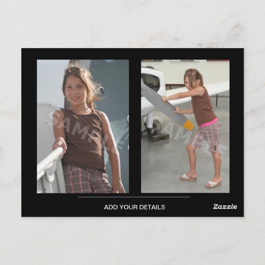 Modell Kopfschuss Comp Card Zeds Postkarte (Rückseite)