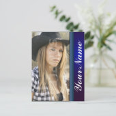 Modell Kopfschuss Comp Card Zeds Postkarte (Stehend Vorderseite)