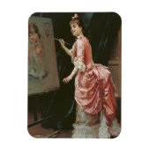 Modell Making Mischief (von Raimundo de Madrazo) Magnet (Vertikal)