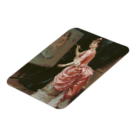 Modell Making Mischief (von Raimundo de Madrazo) Magnet (Linke Seite)
