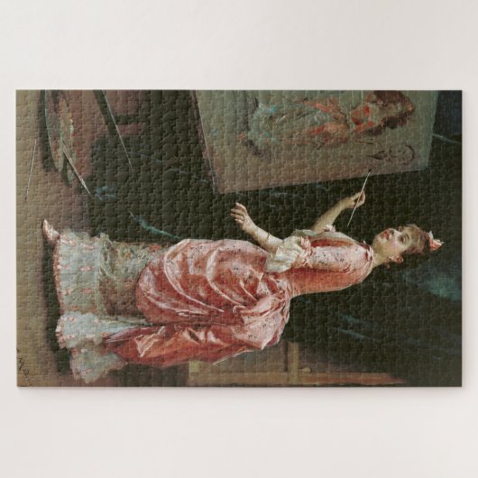 Modell Making Mischief (von Raimundo de Madrazo) Puzzle (Horizontal)