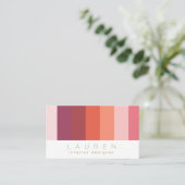 Modell pastellfarben Block minimalistisch Visitenk Visitenkarte (Stehend Vorderseite)