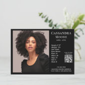 Modell Schauspieler 12x18 Fotokarte Vorlage QR Sch (Stehend Vorderseite)