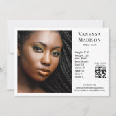 Modell Schauspieler 12x18 Fotokarte Vorlage QR Wei (Vorderseite)