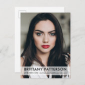 Modell Schauspieler 1 Foto Comp Card Postkarte Was (Vorne/Hinten)