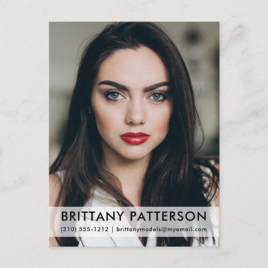 Modell Schauspieler 1 Foto Comp Card Postkarte Was (Vorderseite)