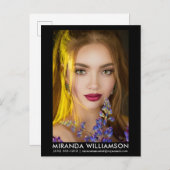 Modell Schauspieler 1 Foto Comp Card Schwarze Post Postkarte (Vorne/Hinten)