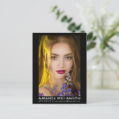 Modell Schauspieler 1 Foto Comp Card Schwarze Post Postkarte (Stehend Vorderseite)