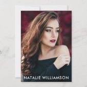 Modell Schauspieler 2 Foto Comp Card 12x18 Schwarz Einladung (Vorderseite)