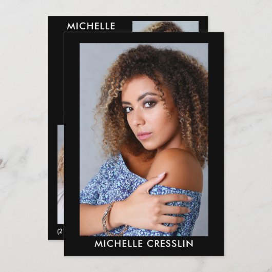 Modell Schauspieler 3 Foto Zurück Comp Zed Card 12 Einladung (Vorne/Hinten)