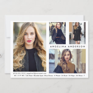 Modell Schauspieler 4 Foto Comp Card - Welche Vord