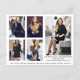 Modell Schauspieler 5 Foto Comp Card Postkarte Was