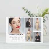 Modell Schauspieler 5 Foto Comp Card Vorlage 12x18 (Stehend Vorderseite)