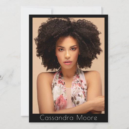 Modell Schauspieler 5 Foto Zwei-Seiten-Pro-Mischka Einladung (Vorderseite)