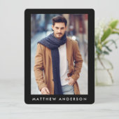 Modell Schauspieler Berufliche Foto Comp Card Schw (Stehend Vorderseite)