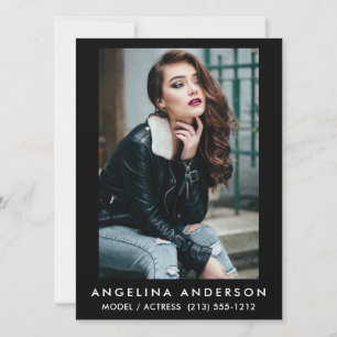 Modell Schauspieler Foto-Karte schwarz