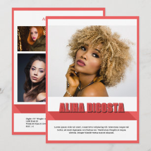 Modell-Sedcard-Portfolio-Vorlage