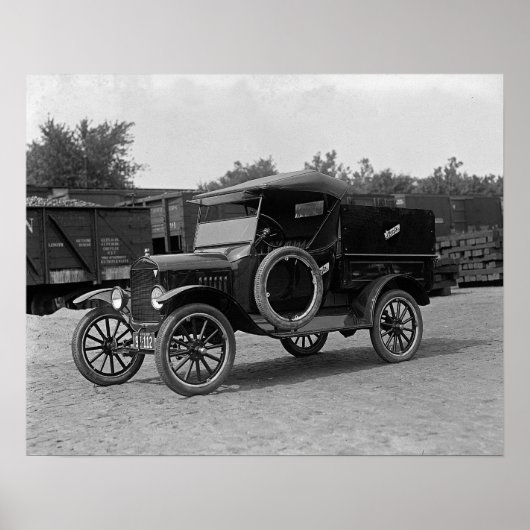 Modell T Lieferwagen Truck, 1925. Vintages Foto Poster (Vorne)