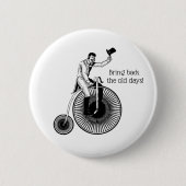 Modell T Penny Farthing Classic Black and White Button (Vorderseite)