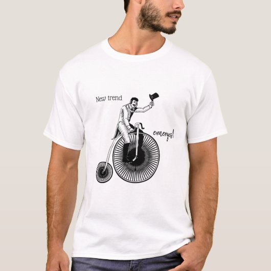 Modell T Penny Farthing Classic Black and White T-Shirt (Vorderseite)