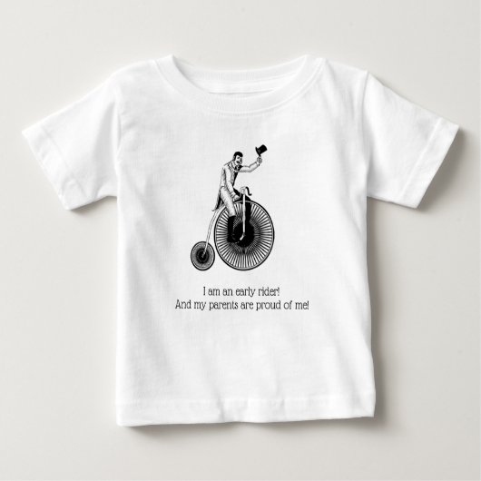 Modell T Penny Farthing Classic - Proud Parents Baby T-shirt (Vorderseite)