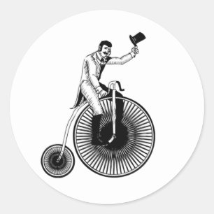 Modell T Penny Farthing Classic Runder Aufkleber