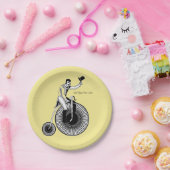 Modell T Penny Farthing Classic - Schwarz und Weiß Pappteller (Party)