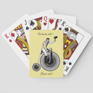 Modell T Penny Farthing Classic - Schwarz und Weiß Spielkarten