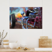 Modell T Roadster BEACH SUNSET DREAMS Poster (Küche)