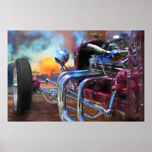 Modell T Roadster BEACH SUNSET DREAMS Poster (Vorne)