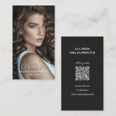 Modell- und Talent-Visitenkarte | QR-Code Visitenkarte (Vorne/Hinten)