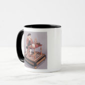 Modell von Benjamin Franklin an seinem Tisch Tasse (Vorderseite Links)