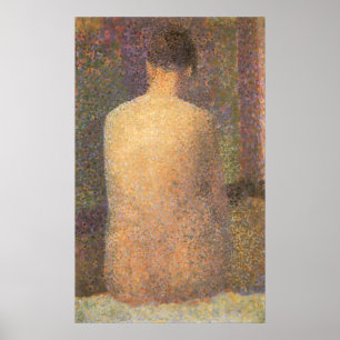 Modell von hinten durch Georges Seurat, Vintage Poster
