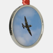 Modell von Spitfire M IX MK923 Silbernes Ornament (Rechts)