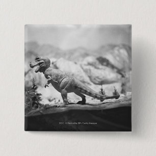 Modell von Tyrannosaurus rex B&W Button