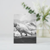 Modell von Tyrannosaurus rex B&W Postkarte (Stehend Vorderseite)