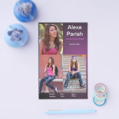 Modell/Vorlage der Comp-Karte mit einseitigem Kopf Flyer (Einzeln)