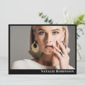 Modell-Vorlage für die Comp-Karte des Fotos Actor  Einladung (Stehend Vorderseite)