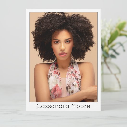 Modell Zusammengesetzte Karte Moderne Fotovorlage (Stehend Vorderseite)