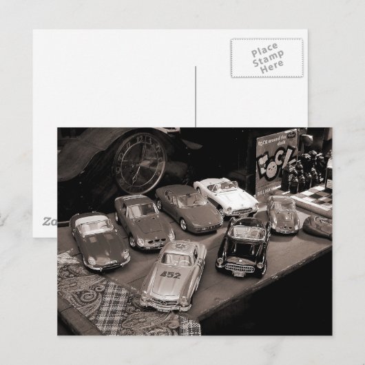 Modellautos Postkarte (Vorne/Hinten)