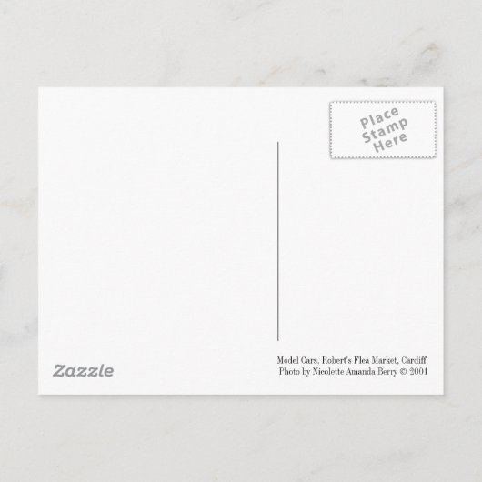 Modellautos Postkarte (Rückseite)