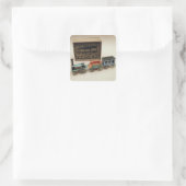 Modellbahn, c.1870 quadratischer aufkleber (Tasche)