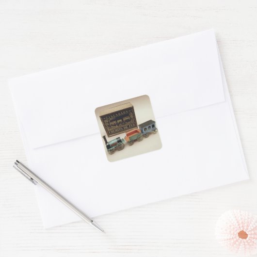 Modellbahn, c.1870 quadratischer aufkleber (Umschlag)