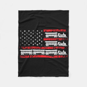Modellbahn Patriotische USA-Flagge Lokomotive Mode Fleecedecke