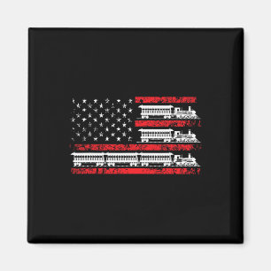 Modellbahn Patriotische USA-Flagge Lokomotive Mode Magnet