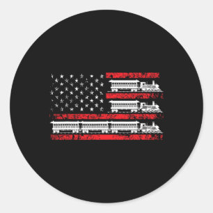 Modellbahn Patriotische USA-Flagge Lokomotive Mode Runder Aufkleber