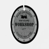 Modellbahn-Workshop-Schmuck Ornament Aus Metall (Vorderseite links)